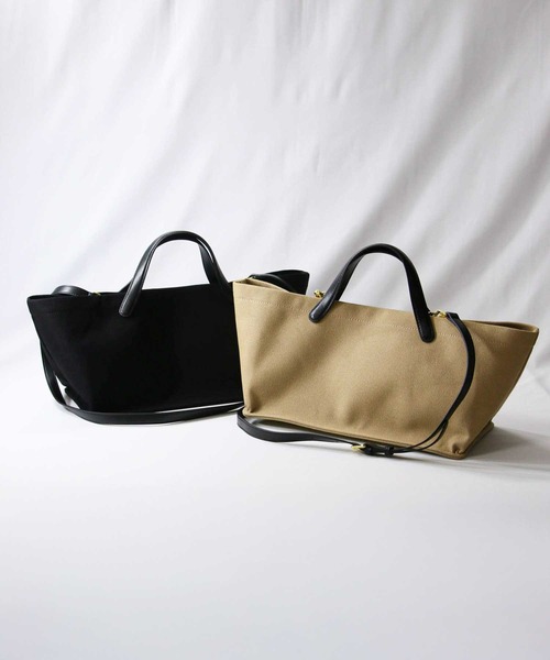 Gready Brilliant（グレディブリリアン）の「キャンバス横長トート（トートバッグ・レディース・ブラック/ベージュ・FREE）」の17枚目の写真