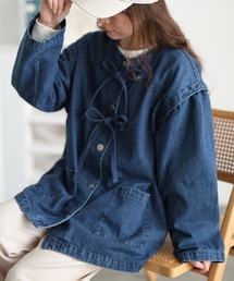 GOLDJAPAN（ゴールドジャパン）の「リボン使いルーズデニムジャケット（デニムジャケット）」