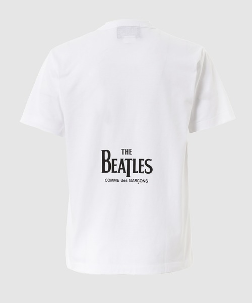 美品 コムデギャルソン ビートルズ アップルワッペン Tシャツ ホワイト XL THE BEATLES CdG APPLE PRINTED T-Shirt（Tシャツ/カットソー）｜THE