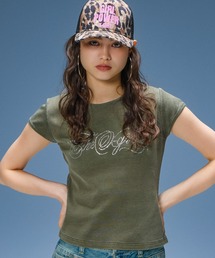 RHINESTONE DECORATIVE SCRIPT LOGO S/S BABY TEE