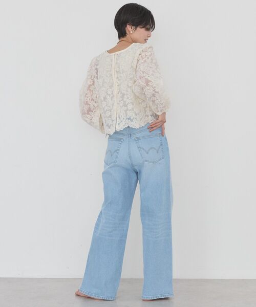 BEDWIN(ベドウィン)の「【EDWIN別注】ワイドデニム(デニムパンツ・レディース・ブルー系その他/ライトインディゴブルー・M/S/L)」の10枚目の写真