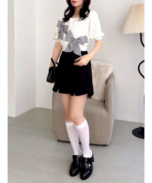 dazzlin(ダズリン)の「ミニスリットコンパクトショートパンツ(その他パンツ・レディース・チャコールグレー/ブラック・MEDIUM/SMALL)」の21枚目の写真