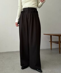 【低身長サイズあり】ギャザーフリルパンツ
