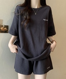 ロゴカットソー＆パンツセット