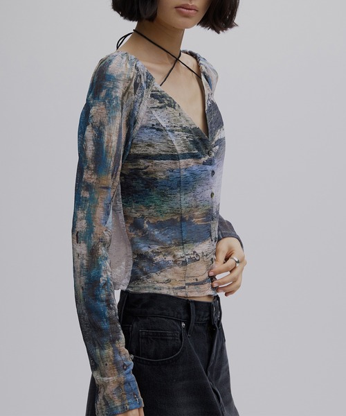 PAINTED TEXTURE ART TOP（Tシャツ/カットソー）｜Ameri（アメリ）の