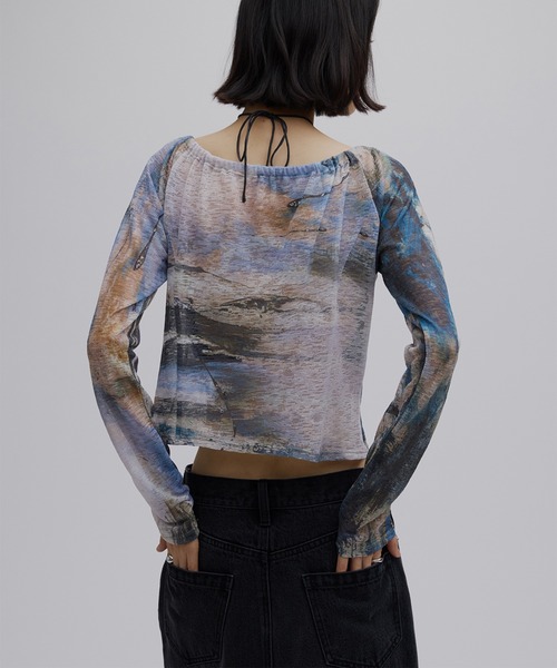 PAINTED TEXTURE ART TOP（Tシャツ/カットソー）｜Ameri（アメリ）の
