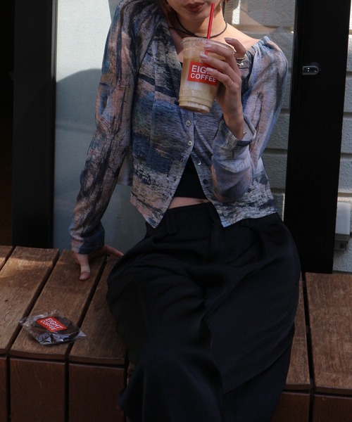 PAINTED TEXTURE ART TOP（Tシャツ/カットソー）｜Ameri（アメリ）の