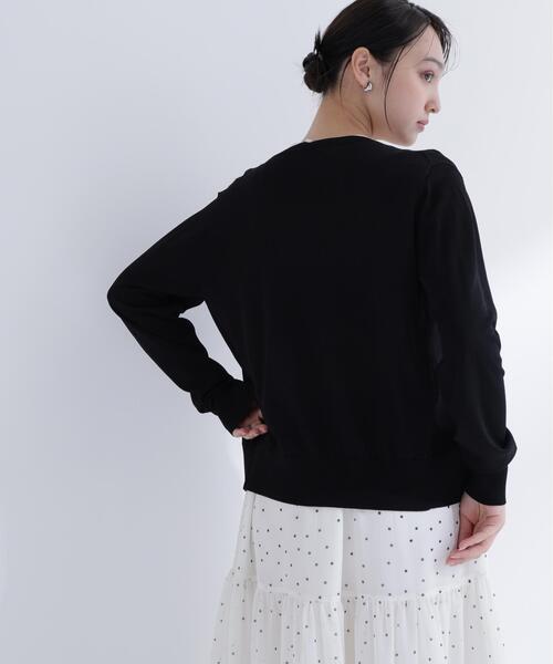 NATURAL BEAUTY BASIC(ナチュラルビューティーベーシック)の「【Oggi.jp掲載】【UVカット】レーヨンナイロンカーディガン(カーディガン/ボレロ・レディース・オフホワイト/ブラック/ライトグリーン・FREE)」の8枚目の写真