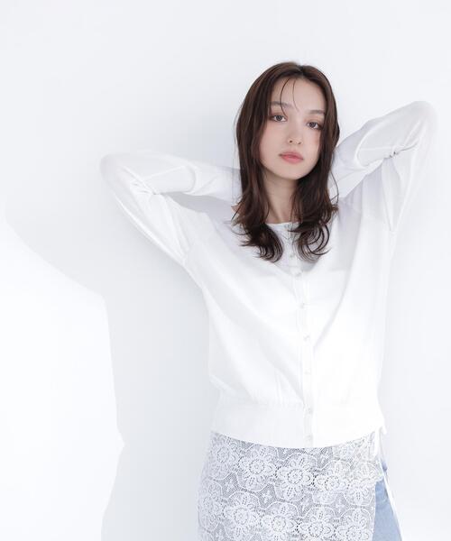 NATURAL BEAUTY BASIC(ナチュラルビューティーベーシック)の「【Oggi.jp掲載】【UVカット】レーヨンナイロンカーディガン(カーディガン/ボレロ・レディース・オフホワイト/ブラック/ライトグリーン・FREE)」の16枚目の写真