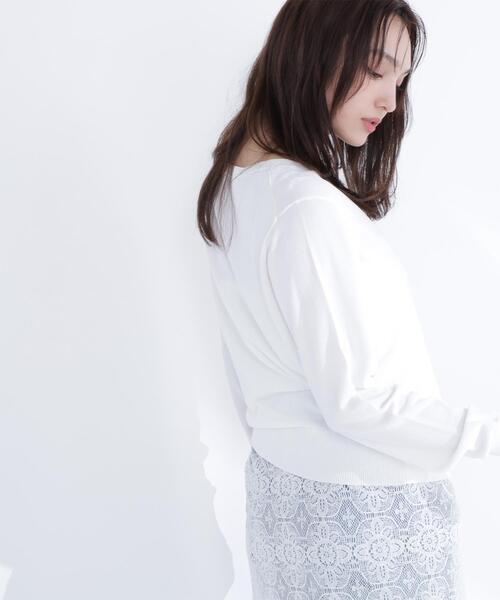 NATURAL BEAUTY BASIC(ナチュラルビューティーベーシック)の「【Oggi.jp掲載】【UVカット】レーヨンナイロンカーディガン(カーディガン/ボレロ・レディース・オフホワイト/ブラック/ライトグリーン・FREE)」の18枚目の写真