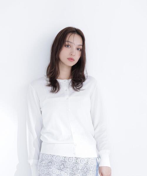 NATURAL BEAUTY BASIC(ナチュラルビューティーベーシック)の「【Oggi.jp掲載】【UVカット】レーヨンナイロンカーディガン(カーディガン/ボレロ・レディース・オフホワイト/ブラック/ライトグリーン・FREE)」の20枚目の写真