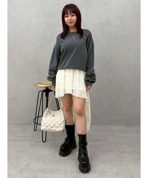 EVRIS（エヴリス）の「【500mlペットボトル収納可】フェイクスウェードキルティングショルダーBAG（ショルダーバッグ・レディース・キャメル/ホワイト/ブルー・FREE）」の22枚目の写真