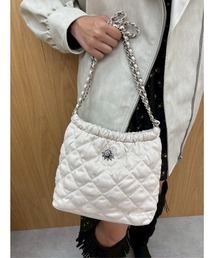 EVRIS | 【500mlペットボトル収納可】フェイクスウェードキルティングショルダーBAG(ショルダーバッグ)