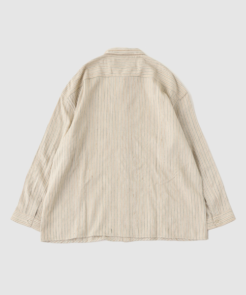 SEEALL（シーオール）の「SEEALL / シーオール REGULAR COLLAR SHIRTS STRIPE（シャツ/ブラウス・メンズ・ベージュ・46/48）」の2枚目の写真