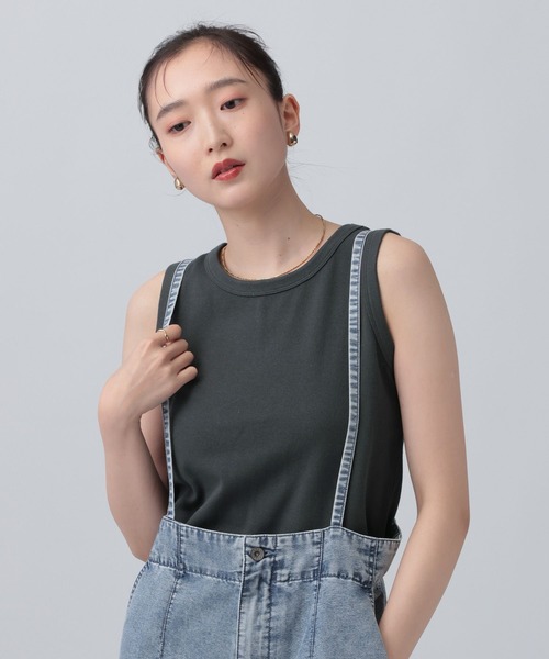 LEPSIM(レプシィム)の「機能付きノースリタンク 639407(タンクトップ・レディース・キャメル/オフホワイト/グレー/ライトグレー・FREE)」の19枚目の写真