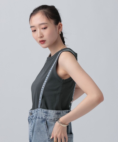 LEPSIM(レプシィム)の「機能付きノースリタンク 639407(タンクトップ・レディース・キャメル/オフホワイト/グレー/ライトグレー・FREE)」の20枚目の写真