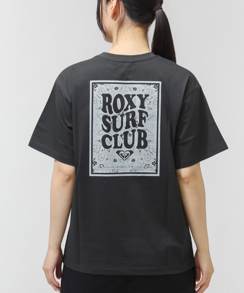 ROXY（ロキシー）の「【別注】ロキシー ROXY ROXY SURF CLUB SQUARE 限定コラボ（Tシャツ/カットソー・レディース・ホワイト/ブラック/ブルー・S/M/L）」の3枚目の写真