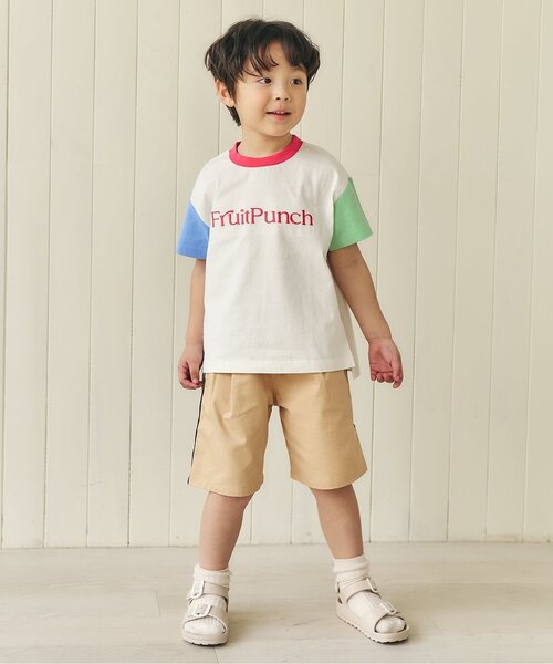 apres les cours(アプレレクール)の「【リンク】バックプリントフルーツロゴTシャツ(Tシャツ/カットソー・キッズ・イエロー/レインボー/レッド・80/90/100/110/120/130)」の4枚目の写真