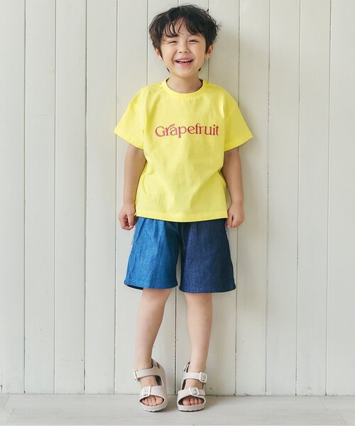 apres les cours(アプレレクール)の「【リンク】バックプリントフルーツロゴTシャツ(Tシャツ/カットソー・キッズ・イエロー/レインボー/レッド・80/90/100/110/120/130)」の7枚目の写真
