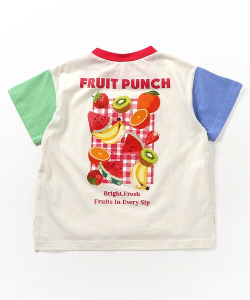 apres les cours(アプレレクール)の「【リンク】バックプリントフルーツロゴTシャツ(Tシャツ/カットソー・キッズ・イエロー/レインボー/レッド・80/90/100/110/120/130)」の11枚目の写真