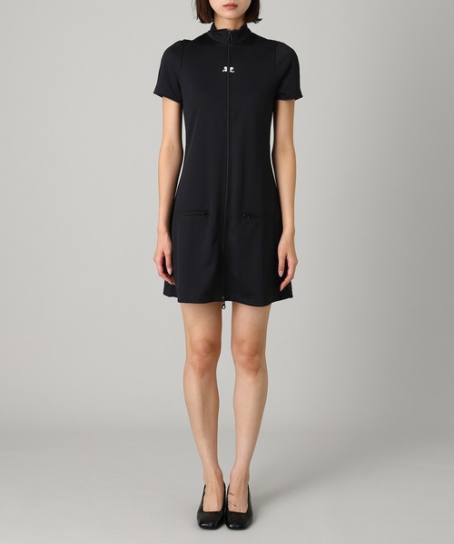 forget-me-nots(フォーゲットミーノッツ)の「INTERLOCK TRACKSUIT MINI DRESS 325JRO686JS0250(ワンピース・レディース・ブラック・SMALL)」の4枚目の写真