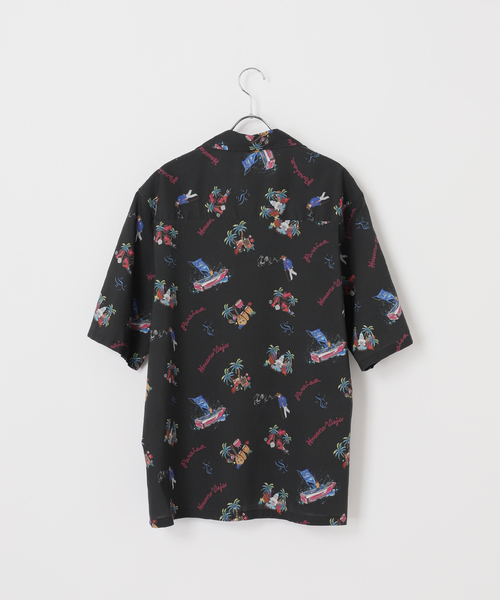 B.C STOCK（ベーセーストック）の「《予約》CRH COOLMAX アロハシャツ（シャツ/ブラウス・メンズ・ブラック/ブルー系その他/ホワイト・MEDIUM/LARGE）」の4枚目の写真