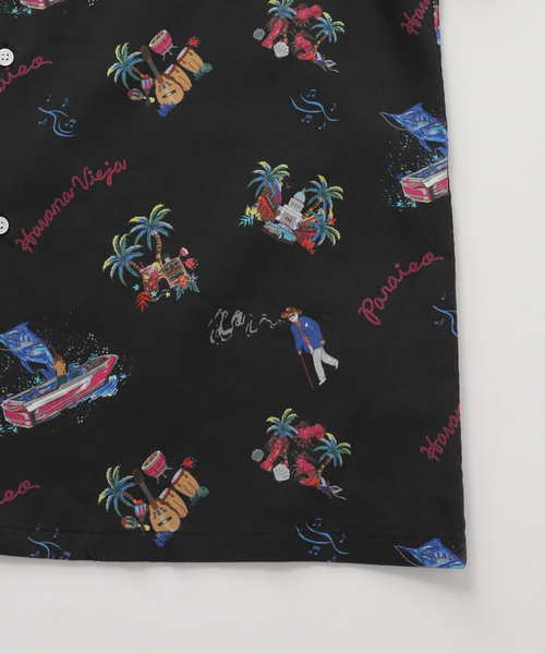 B.C STOCK（ベーセーストック）の「《予約》CRH COOLMAX アロハシャツ（シャツ/ブラウス・メンズ・ブラック/ブルー系その他/ホワイト・MEDIUM/LARGE）」の7枚目の写真