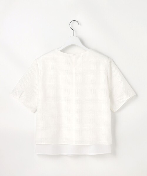 J.PRESS（ジェイプレス）の「レーシーチェック クルーネック カットソー（Tシャツ/カットソー・レディース・ホワイト系3・LARGE/MEDIUM）」の9枚目の写真