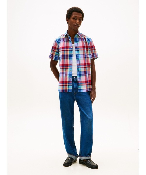 TOMMY HILFIGER（トミーヒルフィガー）の「マルチチェックショートスリーブシャツ（Tシャツ/カットソー・メンズ・グリーン/ライトイエロー・SMALL/MEDIUM/LARGE/X-LARGE）」の4枚目の写真