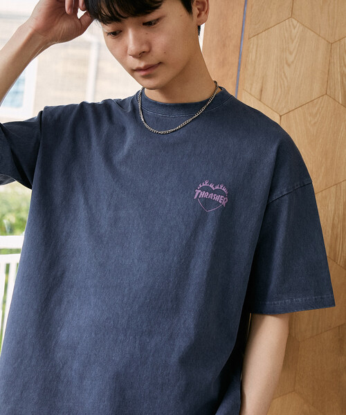 FREAK'S STORE(フリークスストア)の「THRASHER × PUBLUX/スラッシャー 別注 バックプリント ハート ロゴTシャツ 限定展開(Tシャツ/カットソー・メンズ・ブラック/ピンク/ホワイト/ネイビー・LARGE/MEDIUM/SMALL)」の12枚目の写真