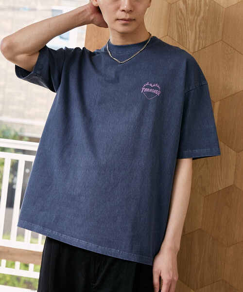 FREAK'S STORE(フリークスストア)の「THRASHER × PUBLUX/スラッシャー 別注 バックプリント ハート ロゴTシャツ 限定展開(Tシャツ/カットソー・メンズ・ブラック/ピンク/ホワイト/ネイビー・LARGE/MEDIUM/SMALL)」の14枚目の写真