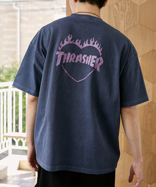 FREAK'S STORE(フリークスストア)の「THRASHER × PUBLUX/スラッシャー 別注 バックプリント ハート ロゴTシャツ 限定展開(Tシャツ/カットソー・メンズ・ブラック/ピンク/ホワイト/ネイビー・LARGE/MEDIUM/SMALL)」の18枚目の写真