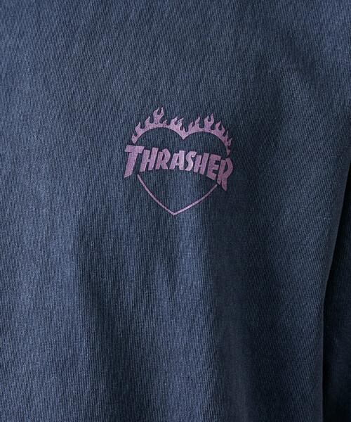 THRASHER × PUBLUX/スラッシャー 別注 バックプリント ハート ロゴT