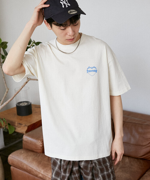 FREAK'S STORE(フリークスストア)の「THRASHER × PUBLUX/スラッシャー 別注 バックプリント ハート ロゴTシャツ 限定展開(Tシャツ/カットソー・メンズ・ブラック/ピンク/ホワイト/ネイビー・LARGE/MEDIUM/SMALL)」の21枚目の写真