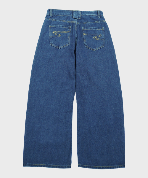 ARTISTWEAR（アーティストウェア）の「[ATW] アーク ワイド デニムパンツ（デニムパンツ・レディース・ブルー系その他・SMALL/MEDIUM/LARGE/X-LARGE/XX-LARGE/XXX-LARGE）」の10枚目の写真