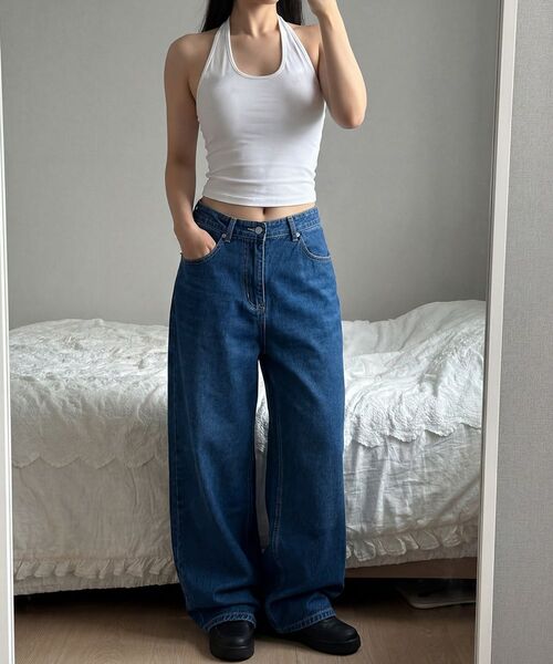 ARTISTWEAR（アーティストウェア）の「[ATW] アーク ワイド デニムパンツ（デニムパンツ・レディース・ブルー系その他・SMALL/MEDIUM/LARGE/X-LARGE/XX-LARGE/XXX-LARGE）」の8枚目の写真