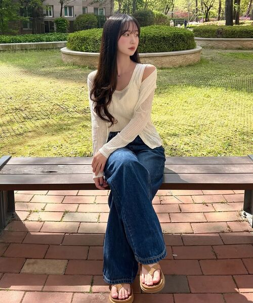 ARTISTWEAR（アーティストウェア）の「[ATW] アーク ワイド デニムパンツ（デニムパンツ・レディース・ブルー系その他・SMALL/MEDIUM/LARGE/X-LARGE/XX-LARGE/XXX-LARGE）」の15枚目の写真