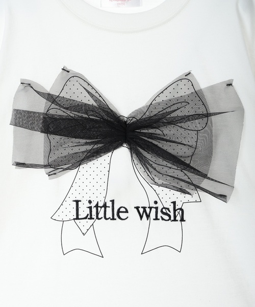 Amourire girl(アムリールガール)の「チュールビックリボン半袖Tシャツ/カットソー(Tシャツ/カットソー・キッズ・ホワイト/パープル・160cm/150cm/140cm/130cm)」の8枚目の写真