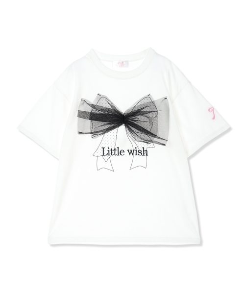 Amourire girl(アムリールガール)の「チュールビックリボン半袖Tシャツ/カットソー(Tシャツ/カットソー・キッズ・ホワイト/パープル・160cm/150cm/140cm/130cm)」の13枚目の写真