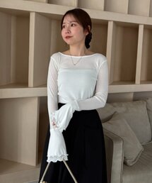 gemeil（ジェムイル）の「【LE'MAGE×gemeilコラボ】ティアードスリーブロンT（Tシャツ/カットソー）」