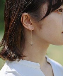 イイダ傘店 ピアス アジサイ グレー