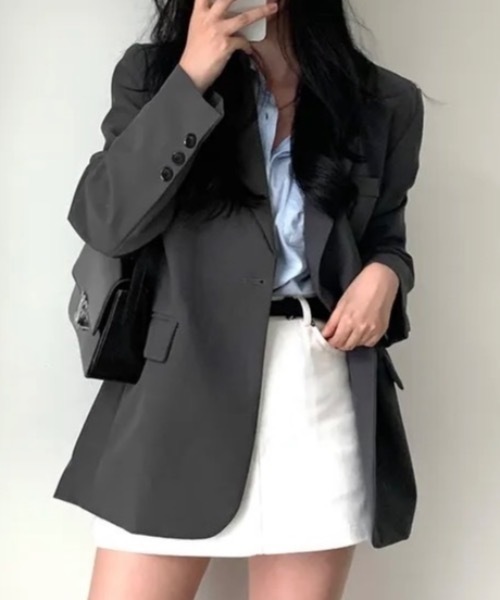 Alvia(アルビア)の「テーラードジャケット(テーラードジャケット・レディース・ブラック/ダークグレー・M)」の14枚目の写真