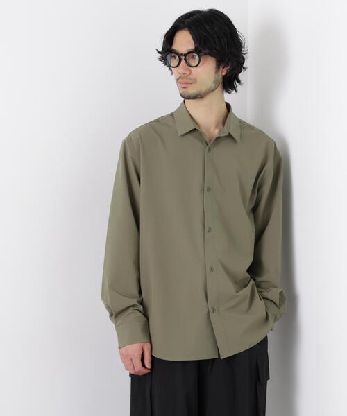 NANO universe（ナノユニバース）の「ライトウェイトストレッチシャツ 長袖（シャツ/ブラウス・メンズ・グレー/ブラック/カーキ・L/M/S）」の3枚目の写真