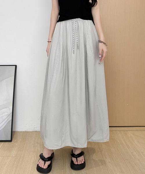 ReRe(リリ)の「カジュアルスカート(スカート・レディース・グレー/ブラック/ネイビー/ベージュ/ホワイト・SMALL/MEDIUM/LARGE/X-LARGE)」の5枚目の写真