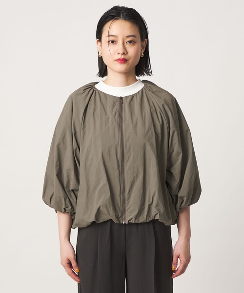 A DAY IN THE LIFE UNITED ARROWS（アデイインザライフユナイテッドアローズ）の「バルーンブルゾン 6分袖＜A DAY IN THE LIFE＞（ブルゾン・レディース・ナチュラル/ダークグレー/オリーブ・FREE）」の13枚目の写真