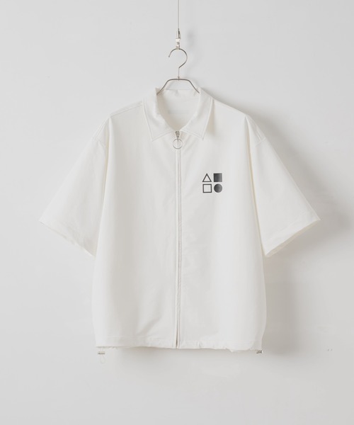 DOOPZ(ドープス)の「Balloon Shape Zip Shirt - バルーンシェイプジップシャツ(シャツ/ブラウス・メンズ・ホワイト/ブラック・MEDIUM/LARGE/SMALL)」の1枚目の写真