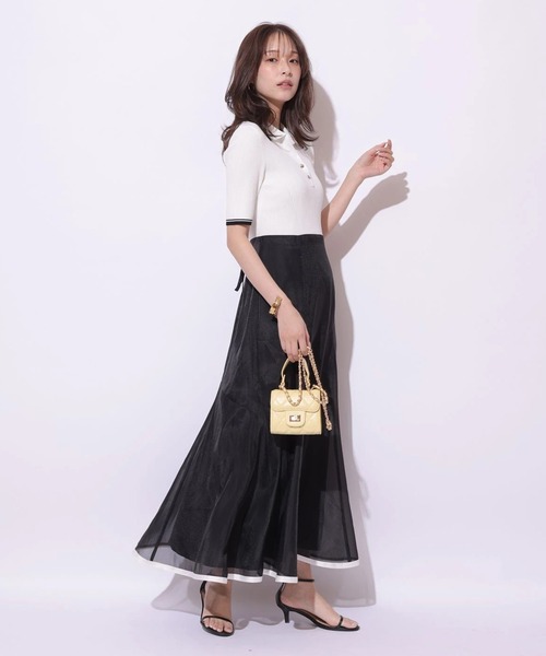 Mystrada（マイストラーダ）の「スキッパードッキングワンピース（ワンピース・レディース・スモークピンク/ホワイト/ネイビー・38/36）」の8枚目の写真