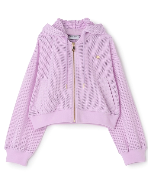 kate spade new york kids(ケイトスペードニューヨーク)の「メッシュパーカ(Tシャツ/カットソー・キッズ・ライラック/オフホワイト・M(130-140cm)/S(110-120cm)/L(150-160cm))」の1枚目の写真
