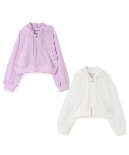 kate spade new york kids(ケイトスペードニューヨーク)の「メッシュパーカ(Tシャツ/カットソー・キッズ・ライラック/オフホワイト・M(130-140cm)/S(110-120cm)/L(150-160cm))」の5枚目の写真
