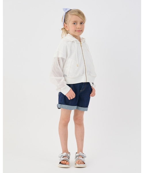 kate spade new york kids(ケイトスペードニューヨーク)の「メッシュパーカ(Tシャツ/カットソー・キッズ・ライラック/オフホワイト・M(130-140cm)/S(110-120cm)/L(150-160cm))」の3枚目の写真